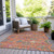 3' X 5' Orange Blue And Pink Floral Washable Indoor Outdoor Area Rug