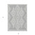 5' X 8' Silver And Ivory Geometric Washable Indoor Outdoor Area Rug - 608219343675