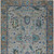 3' X 5' Pewter And Teal Blue Floral Washable Indoor Outdoor Area Rug