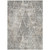 3' X 5' Ivory Charcoal And Beige Geometric Washable Indoor Outdoor Area Rug