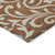 5' X 8' Brown And Beige Floral Washable Indoor Outdoor Area Rug