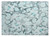 2' X 3' Teal Floral Washable Non Skid Indoor Outdoor Area Rug