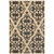 5' X 8' Beige and Black Medallion Stain Resistant Indoor Outdoor Area Rug