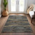 3' X 5' Graphite And Gray Abstract Washable Indoor Outdoor Area Rug