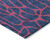 3' X 5' Navy Blue And Dark Pink Geometric Washable Indoor Outdoor Area Rug