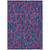 3' X 5' Navy Blue And Dark Pink Geometric Washable Indoor Outdoor Area Rug