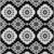 3' X 5' Black And Ivory Medallion Washable Indoor Outdoor Area Rug - Black, Ivory