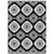 3' X 5' Black And Ivory Medallion Washable Indoor Outdoor Area Rug - Black, Ivory