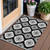 3' X 5' Black And Ivory Medallion Washable Indoor Outdoor Area Rug - Black, Ivory