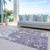 3' X 5' Lavender And Ivory Abstract Washable Indoor Outdoor Area Rug Transitional Style - Lavender, Ivory Color