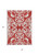 5' X 8' Red And Ivory Damask Washable Indoor Outdoor Area Rug - Red, Ivory