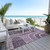 5' X 8' Purple and Black Abstract Washable Indoor Outdoor Area Rug