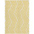 3' X 5' Gold and White Geometric Washable Non Skid Indoor Outdoor Area Rug - Gold, White
