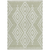 5' X 8' Artichoke Green And Ivory Geometric Washable Indoor Outdoor Area Rug