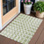 3' X 5' Artichoke Green And Ivory Geometric Washable Indoor Outdoor Area Rug Transitional Style - Artichoke Green, Ivory Color