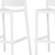 Set of Two 30" White Heavy Duty Plastic Low Back Outdoor Bar Height Chairs