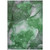5' X 8' Emerald Abstract Washable Non Skid Indoor Outdoor Area Rug