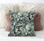 20" Green Gray Springtime Suede Throw Pillow