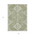 5' X 8' Artichoke Green Beige And Ivory Medallion Washable Indoor Outdoor Area Rug
