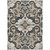 3' X 5' Charcoal And Taupe Damask Washable Indoor Outdoor Area Rug