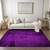 3' X 5' Purple Abstract Washable Non Skid Indoor Outdoor Area Rug Transitional Style - Purple Color