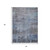 3' X 5' Gray And Blue Abstract Washable Indoor Outdoor Area Rug