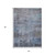 3' X 5' Gray And Blue Abstract Washable Indoor Outdoor Area Rug