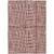 5' X 8' Burgundy And Ivory Striped Washable Indoor Outdoor Area Rug