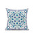 26" x 26" Blue and White Blown Seam Paisley Indoor Outdoor Throw Pillow