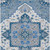 5' X 8' Blue Gray And Ivory Oriental Washable Indoor Outdoor Area Rug