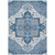 5' X 8' Blue Gray And Ivory Oriental Washable Indoor Outdoor Area Rug