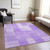 5' X 8' Lavender And Purple Striped Washable Indoor Outdoor Area Rug