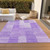 5' X 8' Lavender And Purple Striped Washable Indoor Outdoor Area Rug