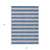 3' X 5' Tan Striped Washable Non Skid Indoor Outdoor Area Rug