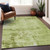 5' X 8' Lime Green And Ivory Abstract Washable Indoor Outdoor Area Rug