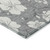 3' X 5' Gray And Ivory Floral Washable Indoor Outdoor Area Rug Transitional Style - Gray, Ivory Color