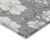 3' X 5' Gray And Ivory Floral Washable Indoor Outdoor Area Rug