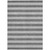 5' X 8' Gray and White Striped Washable Non Skid Indoor Outdoor Area Rug - Gray, White