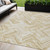 5' X 8' Beige Tan And Ivory Geometric Washable Indoor Outdoor Area Rug - 608219186975