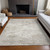 5' X 8' Ivory And Beige Abstract Washable Indoor Outdoor Area Rug Transitional Style - Ivory, Beige Color