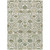 5' X 8' Ivory Green And Brown Floral Washable Indoor Outdoor Area Rug