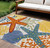 8' X 11' Blue And Yellow Starfish Indoor Outdoor Area Rug