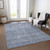 3' X 5' Sky Blue And Ivory Abstract Washable Indoor Outdoor Area Rug - Sky Blue, Ivory