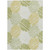 3' X 5' Green Ivory And Gold Geometric Washable Indoor Outdoor Area Rug