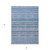 3' X 5' Sky Blue And Navy Blue Striped Washable Indoor Outdoor Area Rug
