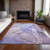 5' X 8' Gray and Purple Abstract Washable Non Skid Indoor Outdoor Area Rug