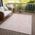 3' X 5' Pink And Gray Animal Print Washable Indoor Outdoor Area Rug