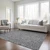 3' X 5' Gray Silver And Charcoal Floral Washable Indoor Outdoor Area Rug - Gray, Silver, Charcoal