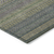 3' X 5' Olive Green Striped Washable Non Skid Indoor Outdoor Area Rug