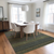 3' X 5' Olive Green Striped Washable Non Skid Indoor Outdoor Area Rug